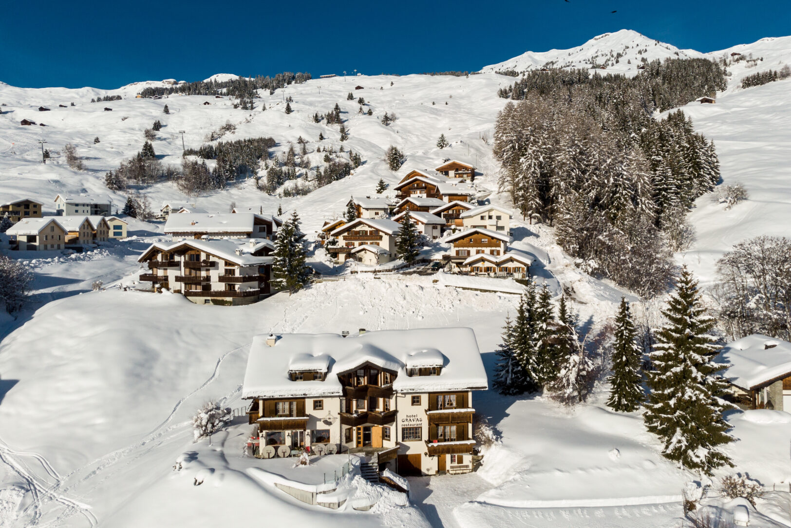 Panoramaaufnahme Trutg in Vella mit der Drohne