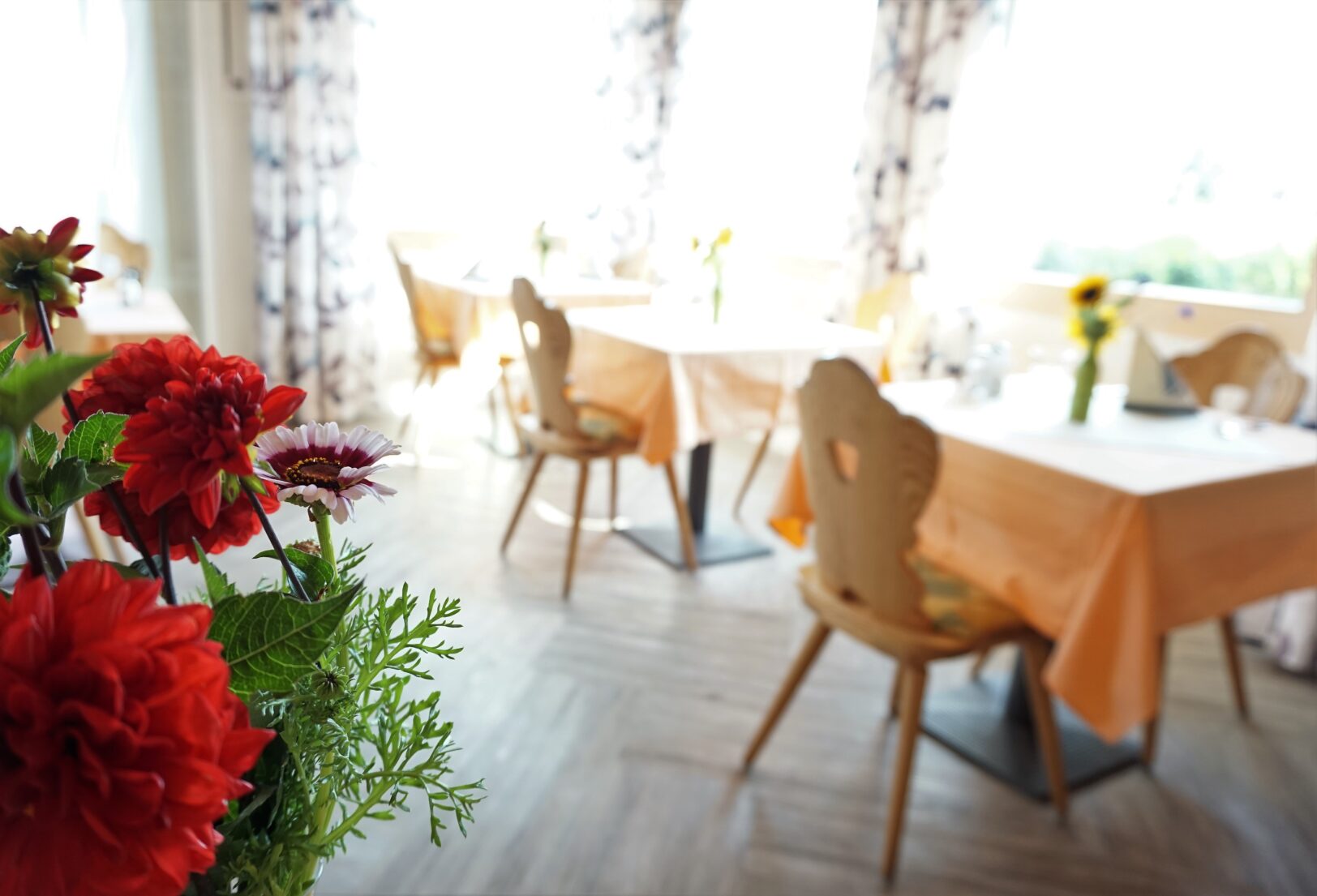 Restauranttisch gedeckt